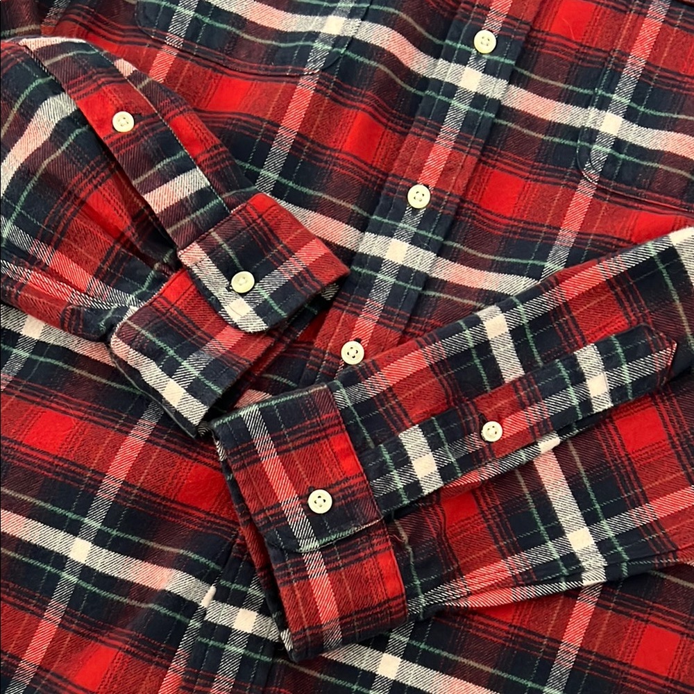 Polo by Ralph Lauren Red and Blue Plaid Casual Shirt - Picture 8 of 12